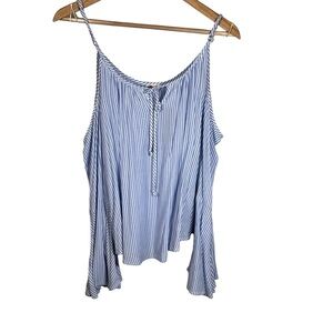Hollister Striped Blue and White Camisole